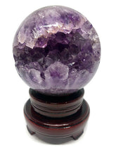 Load image into Gallery viewer, Amazing AAA 10.9 Cm Amethyst Geode Crystal Sphere