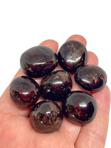 Large A Grade Natural Almandine Garnet Crystal Tumbled Stone