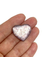 Load image into Gallery viewer, Premium Quality Purple Lepidolite Mica Flat Back Heart