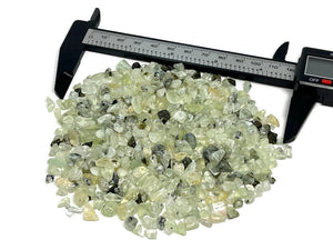 Tumbled Rutilated Prehnite Crystal Chips - small (100g)