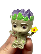 Load image into Gallery viewer, Baby Nature Spirit Figurine with Amethyst Crystal