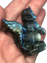 Load image into Gallery viewer, AAA Premium Hand Carved Full Flash Labradorite Squirrel